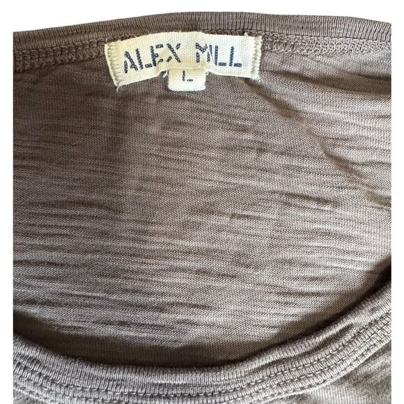Alex Mill Men’s Long Sleeve Tee Size Large Taupe 100% Cotton - Picture 3 of 6